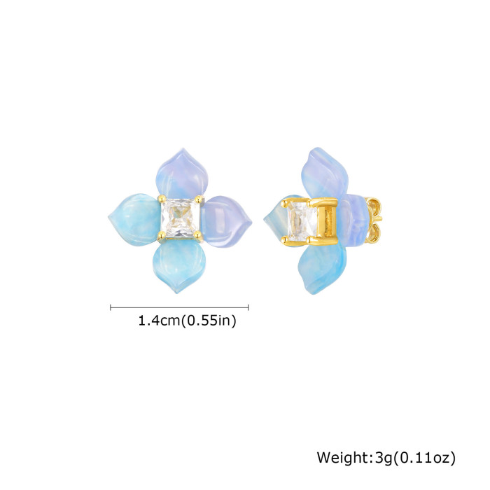 Wholesale Stainless Steel Resin Earrings