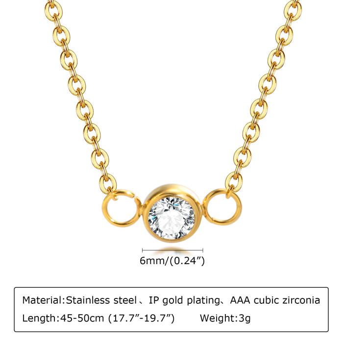 Wholesale Stainless Steel Dazzling CZ Necklace
