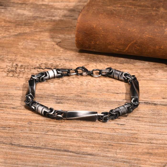 Wholesale Stainless Steel Unique Byzantine Bracelet