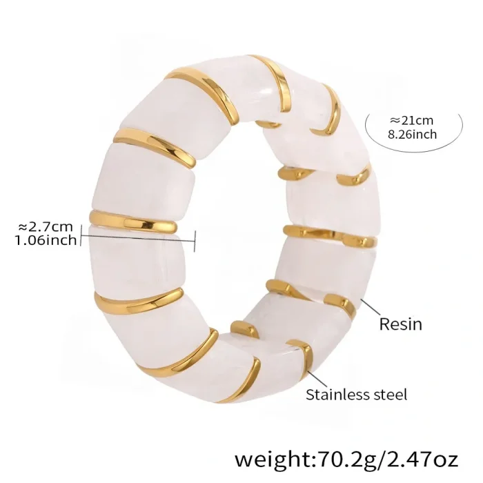 Wholesale Colorful Resin Stretch Bracelet