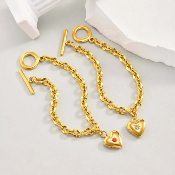 Wholesale Stainless Steel Love OT Buckle Bracelet