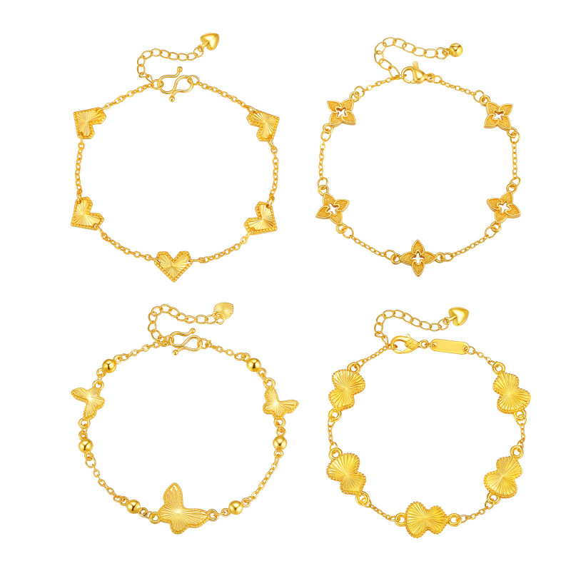 Wholesale Brass Gold Plated Bracelet Set