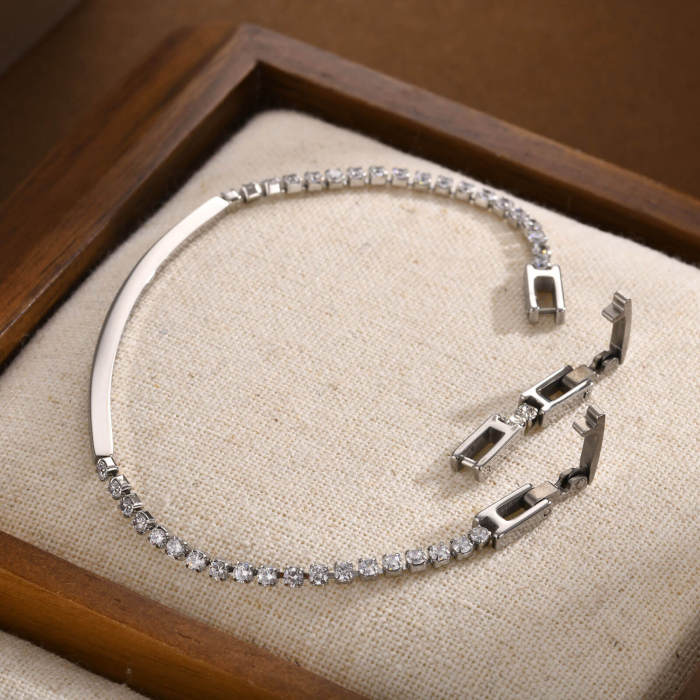 Wholesale Stainless Steel Tennis Bar Bracelet