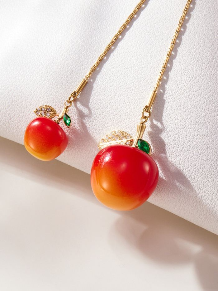 Wholesale Cherry and Zirconia Sweater Chain