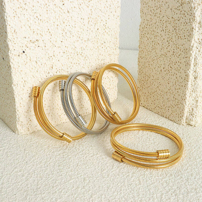 Wholesle Stainless Steel Multi Snake Chain Bangle