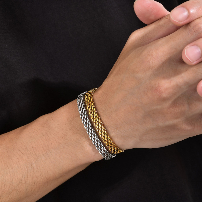 Wholesale Stainless Steel Mens Mesh Bracelets