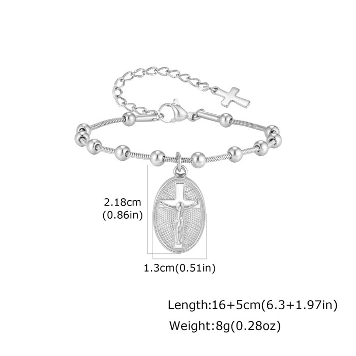 Wholesale Stainless Steel Religious Charm Bracelet
