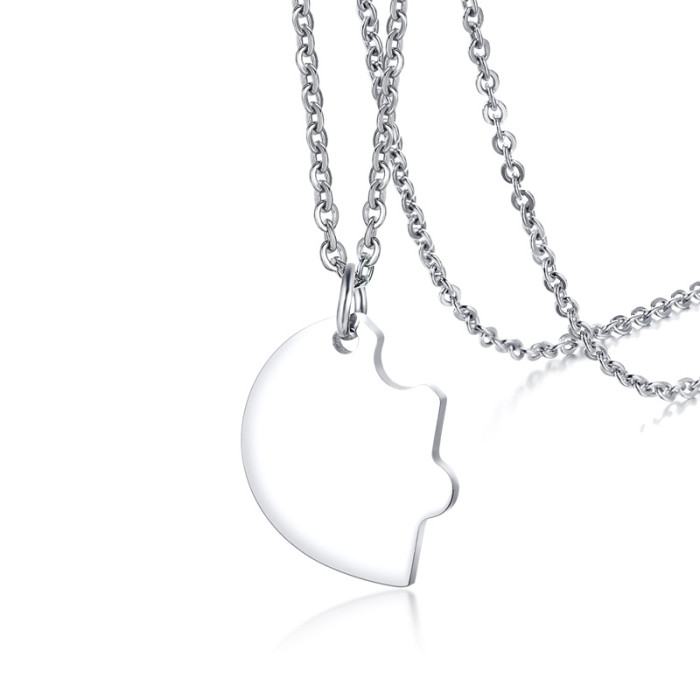 Wholesale Stainless Steel Puzzle Piece Necklace Best Friends