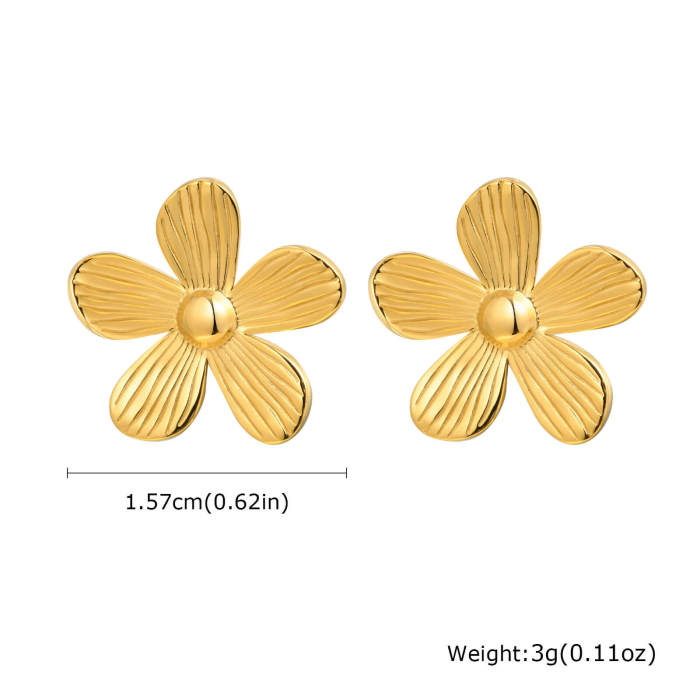 Wholesale Stainless Steel Flower Earrings