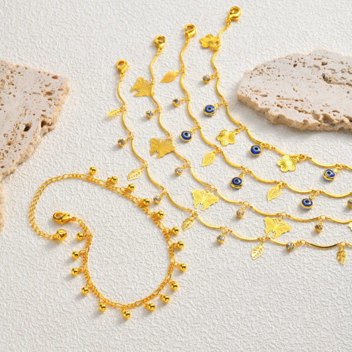 Wholesale Brass Evil Eye & Butterfly Foot Jewelry