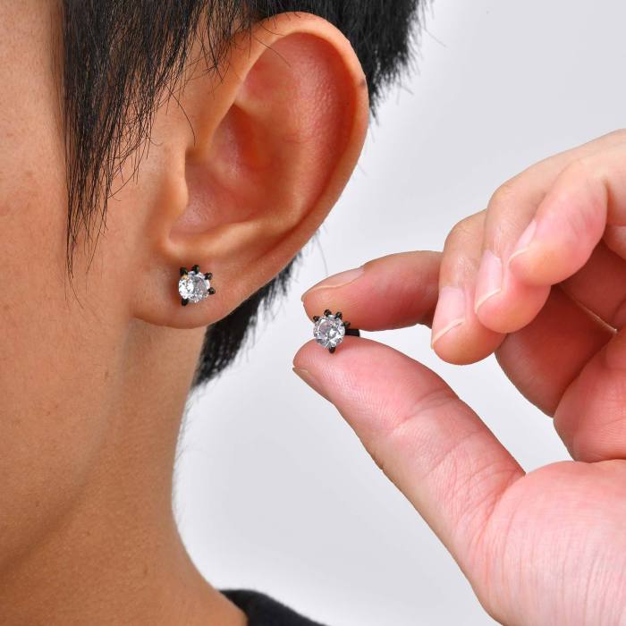 Wholesale Stainless Steel Zirconia Dragon Claw Earrings