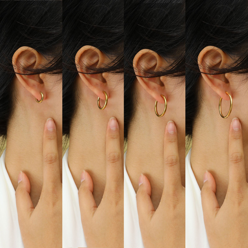 Wholesale Stainless steel 1.6mm Hoop Earrings