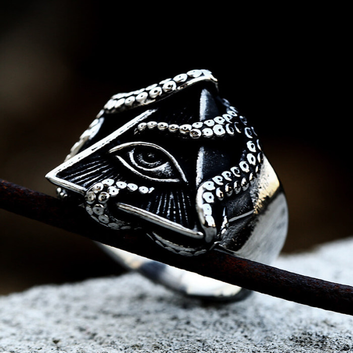 Wholesale Steel Devil's Eye Octopus Ring
