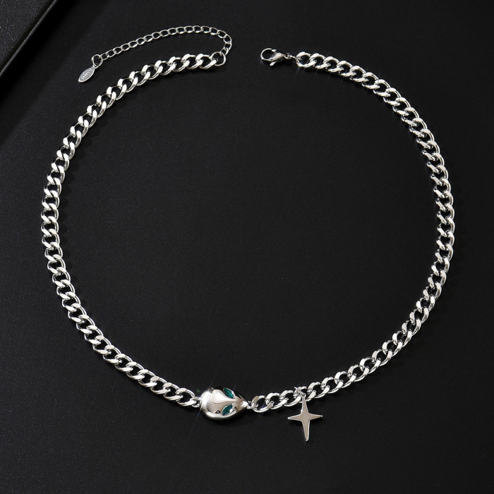 Wholesale Stainless Steel Alien Head Curb Chain