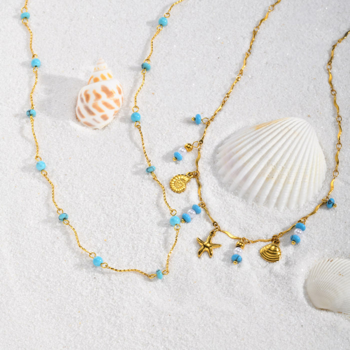 Wholesale Stainless Steel Marine Charm Necklace