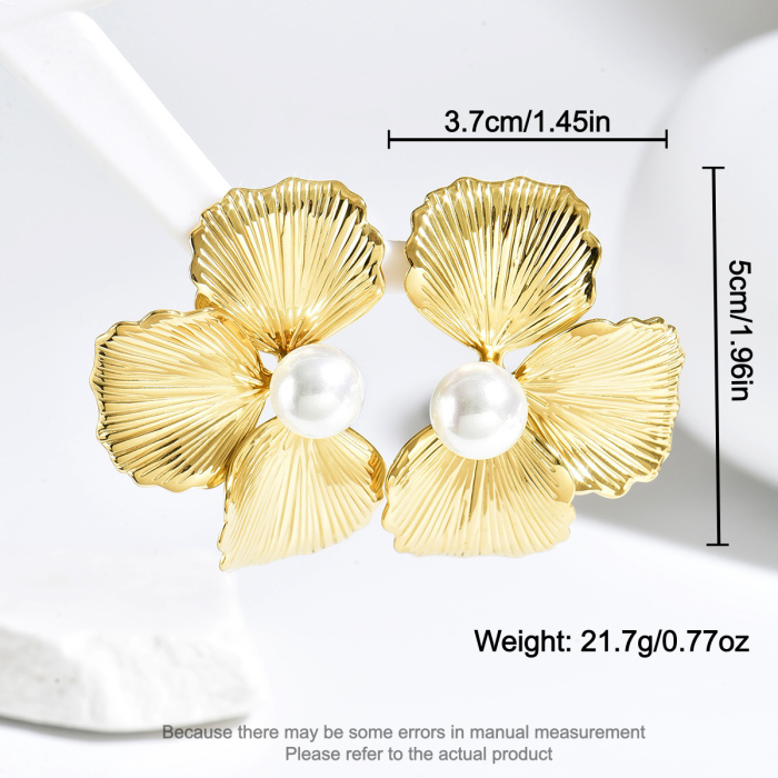 Wholesale Stainless Stee Floral Stud Earrings