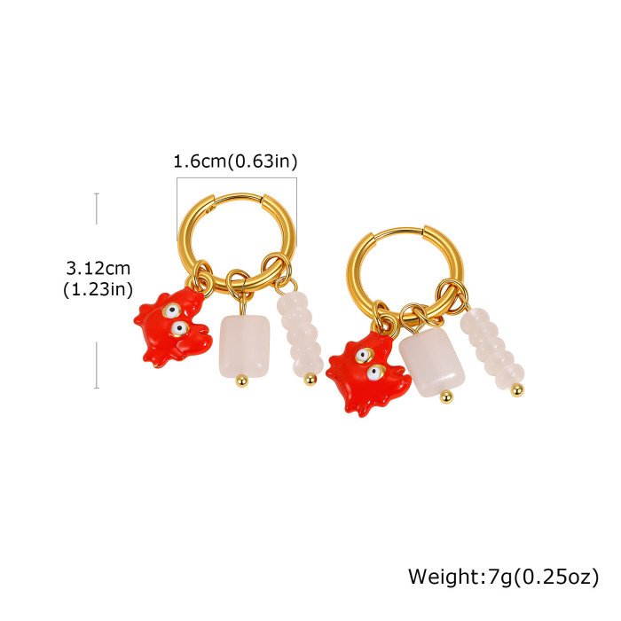 Wholesale Stainless Steel Marine Hoop Earrings