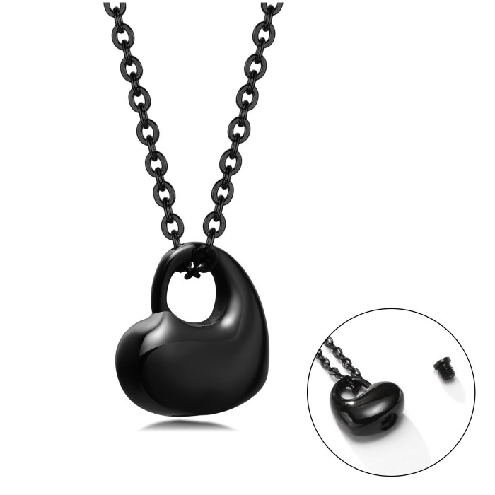 Wholesale Stainless Steel Sideways Heart Keepsake Pendant