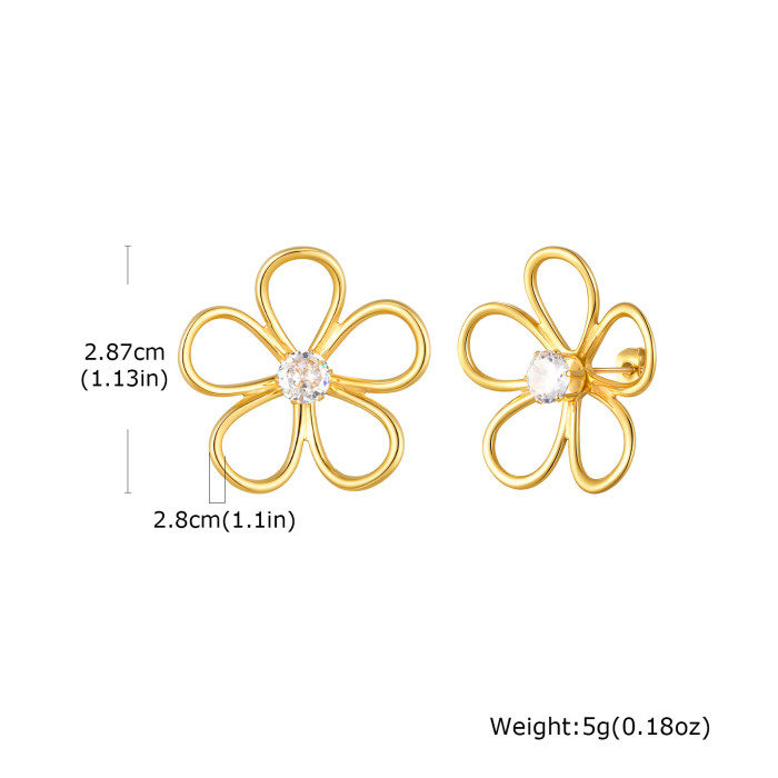 Wholesale Stainless Steel Diverse Floral Designs Earrings