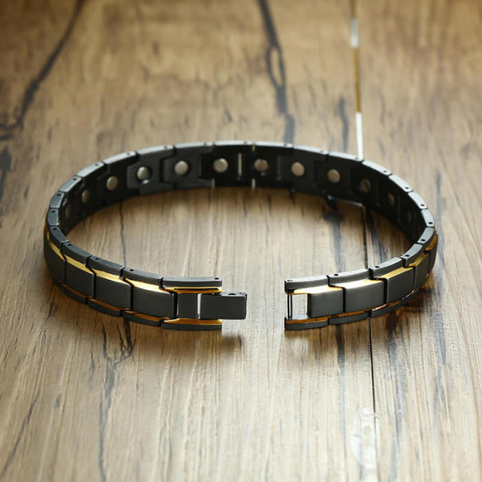 Wholesale Stainless Steel Men's Magnetic Therapy Anklet