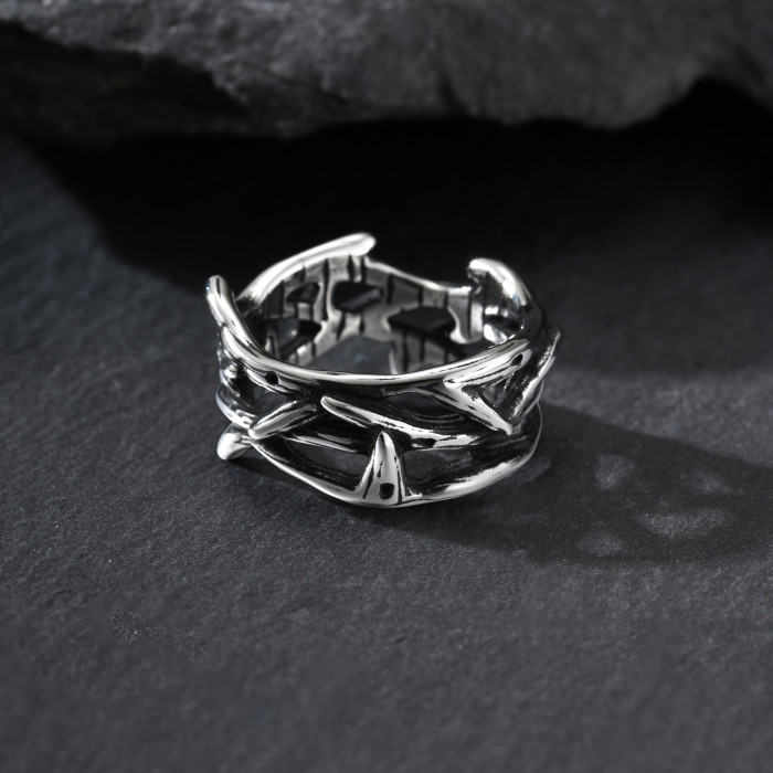 Stainless Steel Crown of Thorns Ring Wholesale