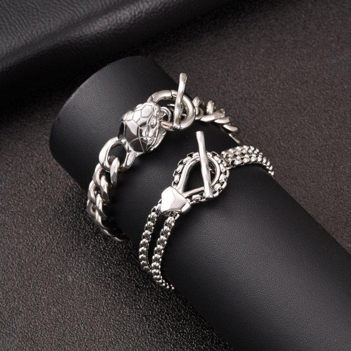 Wholesale Stainless Steel Snake Head Cuban Bracelet