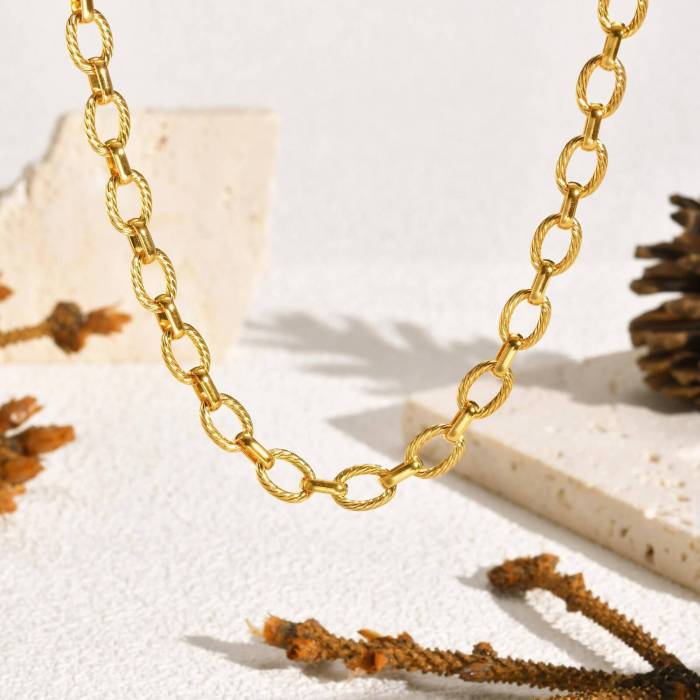 Wholesale Stainless Steel Embossed Handmade Bracelet Necklace