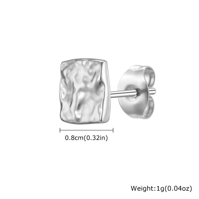 Wholesale Stainless Steel Square Stud Earrings