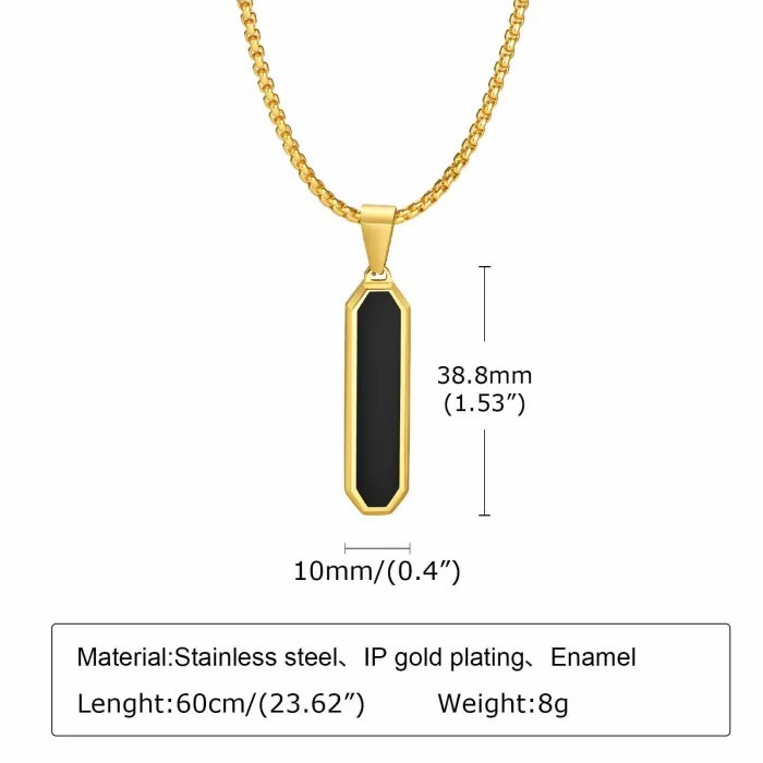 Wholesale Stainless Steel Men Geometric Shape Pendant
