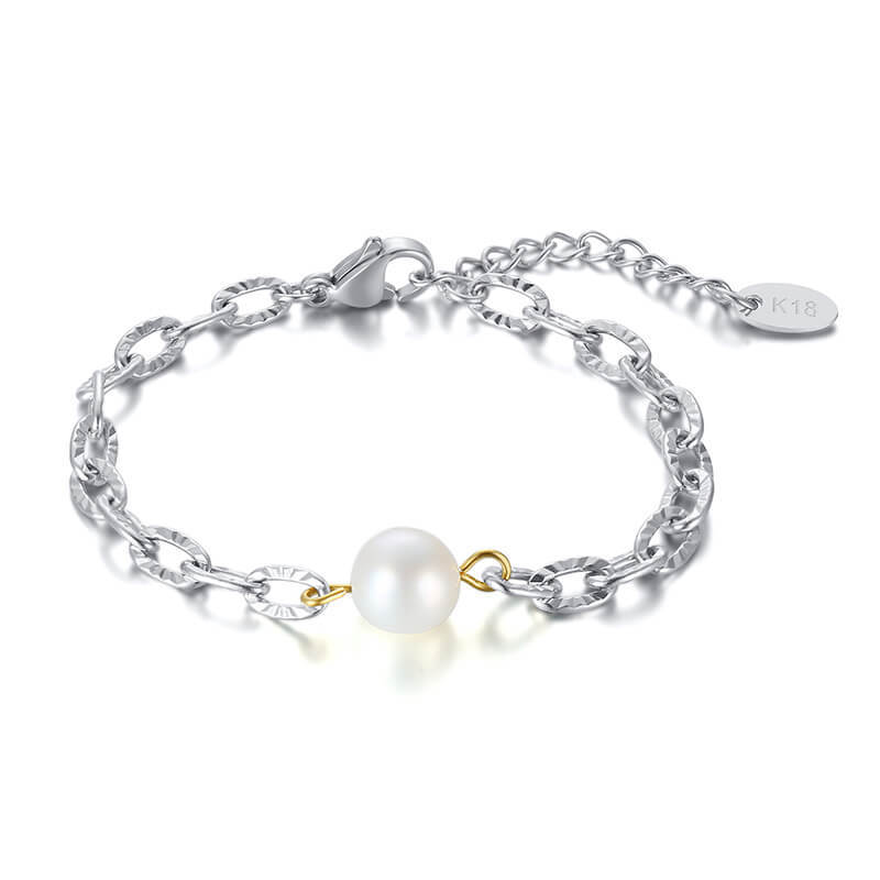 Wholesale Stainless Steel Hammered Link Bracelet and Necklace