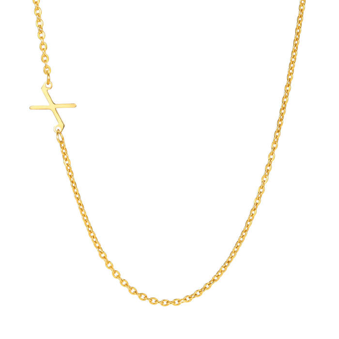 Wholesale Stainless Steel Initial Necklace