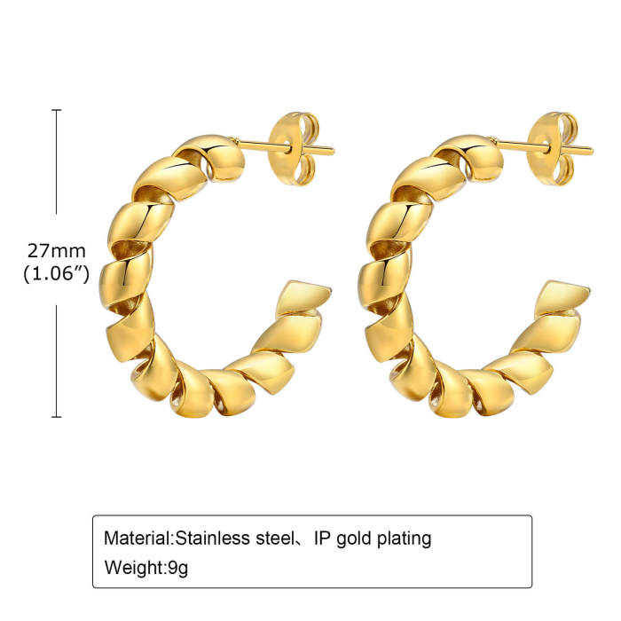 Wholesale Stainless Steel Spring Hoop Earrings