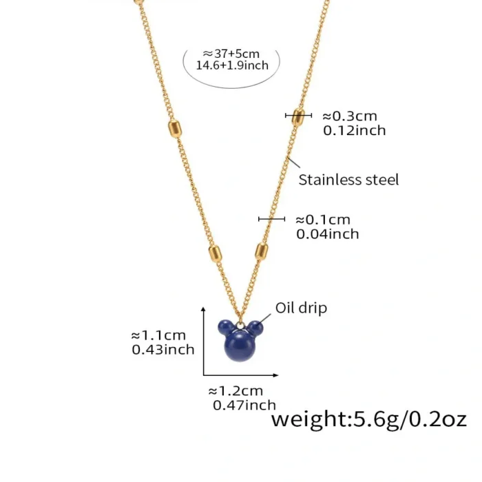 Wholesale Bear Double Layers Necklace