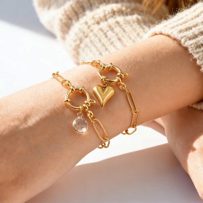 Wholesale Stainless Steel Paperclip Chain Bracelet