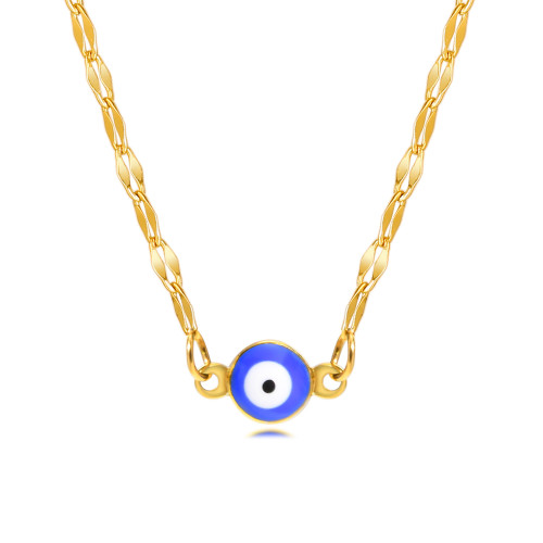 Wholesale Stainless Steel Devil's Eye Lip Chain Necklace