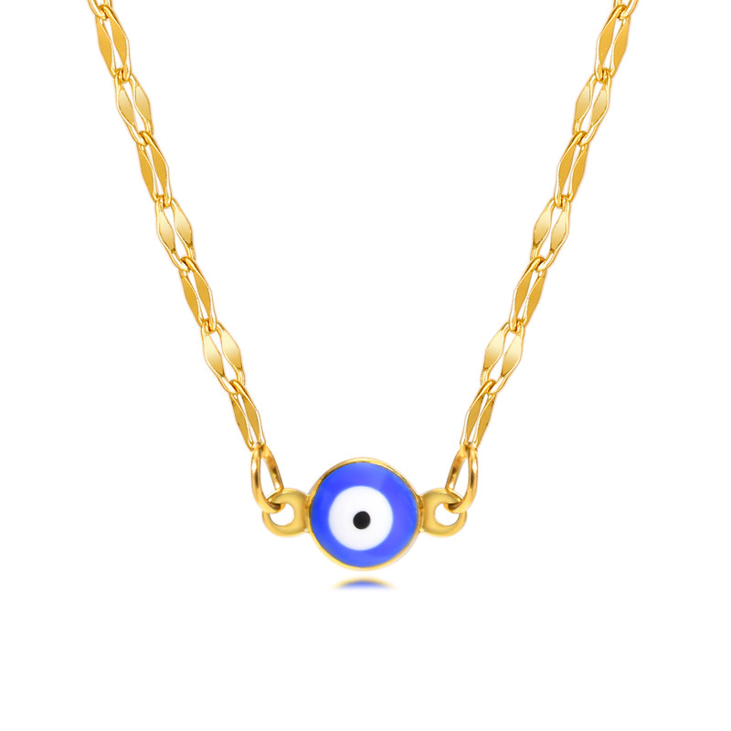 Wholesale Stainless Steel Devil's Eye Lip Chain Necklace
