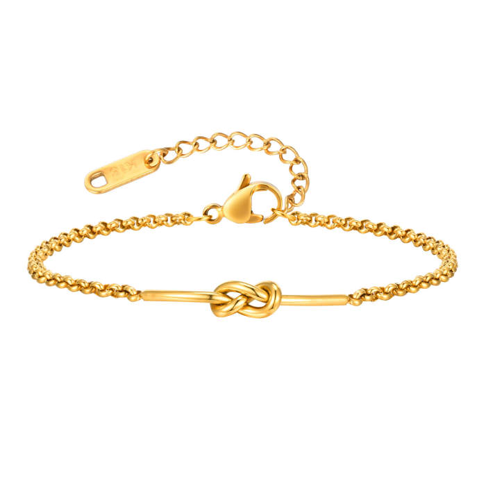 Wholesale Stainless Steel Belcher Rolo Chain Knot Bracelet