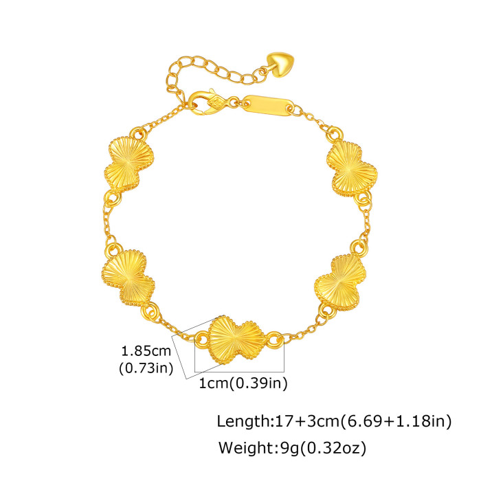 Wholesale Brass Gold Plated Bracelet Set