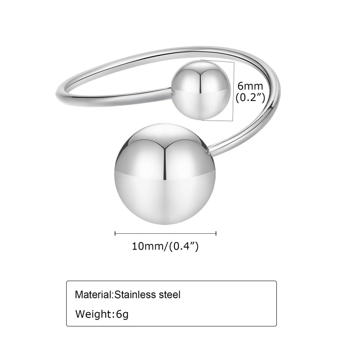 Wholesale Stainless Steel Women Elegant Staggered Ring