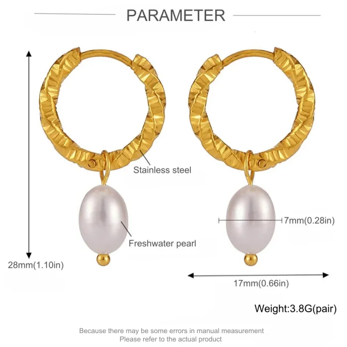 Wholesale Stainless Steel Hoop Earring with Pearl
