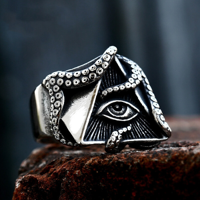 Wholesale Steel Devil's Eye Octopus Ring