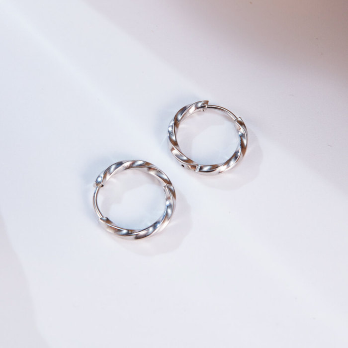 Wholesale Stainless Steel Mobius Earrings