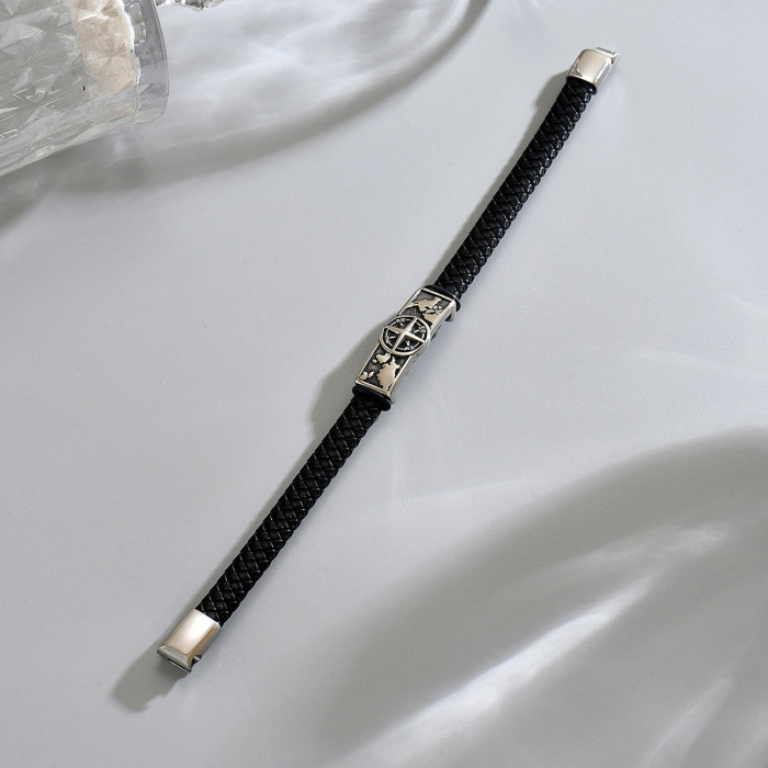 Wholesale Stainless Steel Compass World Map Bracelet