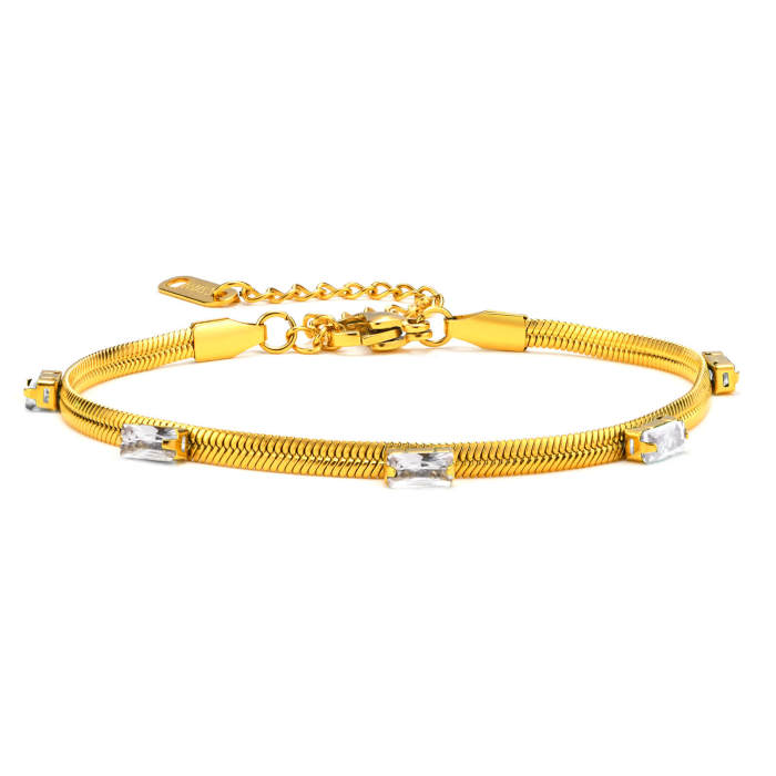 Wholesale Stainless Steel Snake Chain Bracelet Necklace Set