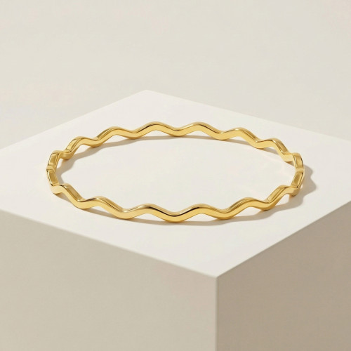 Wholesale Stainless Steel Wave Bangle
