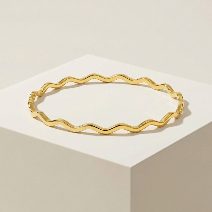 Wholesale Stainless Steel Wave Bangle