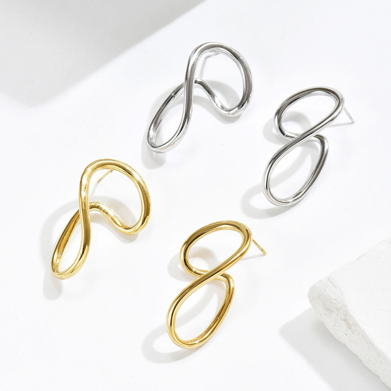 Wholesale Stainless Steel Infinity Stud Earrings