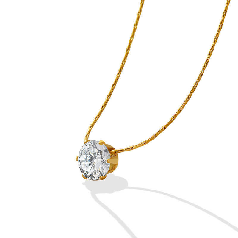 Wholesale Stainless Steel Rounded Cardano Chain Necklace with CZ