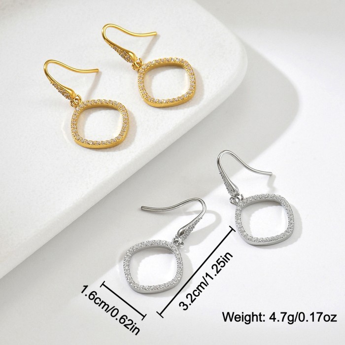 Wholesale Stainless Steel Geometric Drop Earrings
