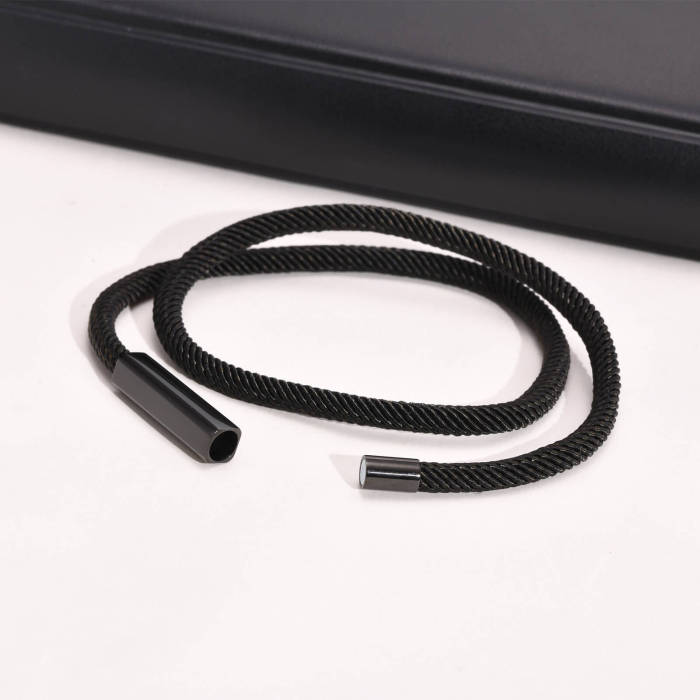 Wholesale Stainless Steel Milanese Rope Double Layer Bracelet